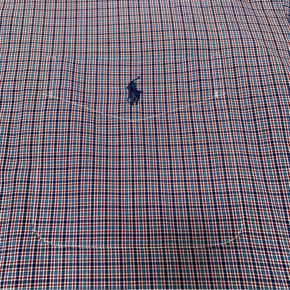 Polo Ralph Lauren Blake Shirt Mens Large Blue Red Long Sleeve Button Down VTG - Picture 6 of 12